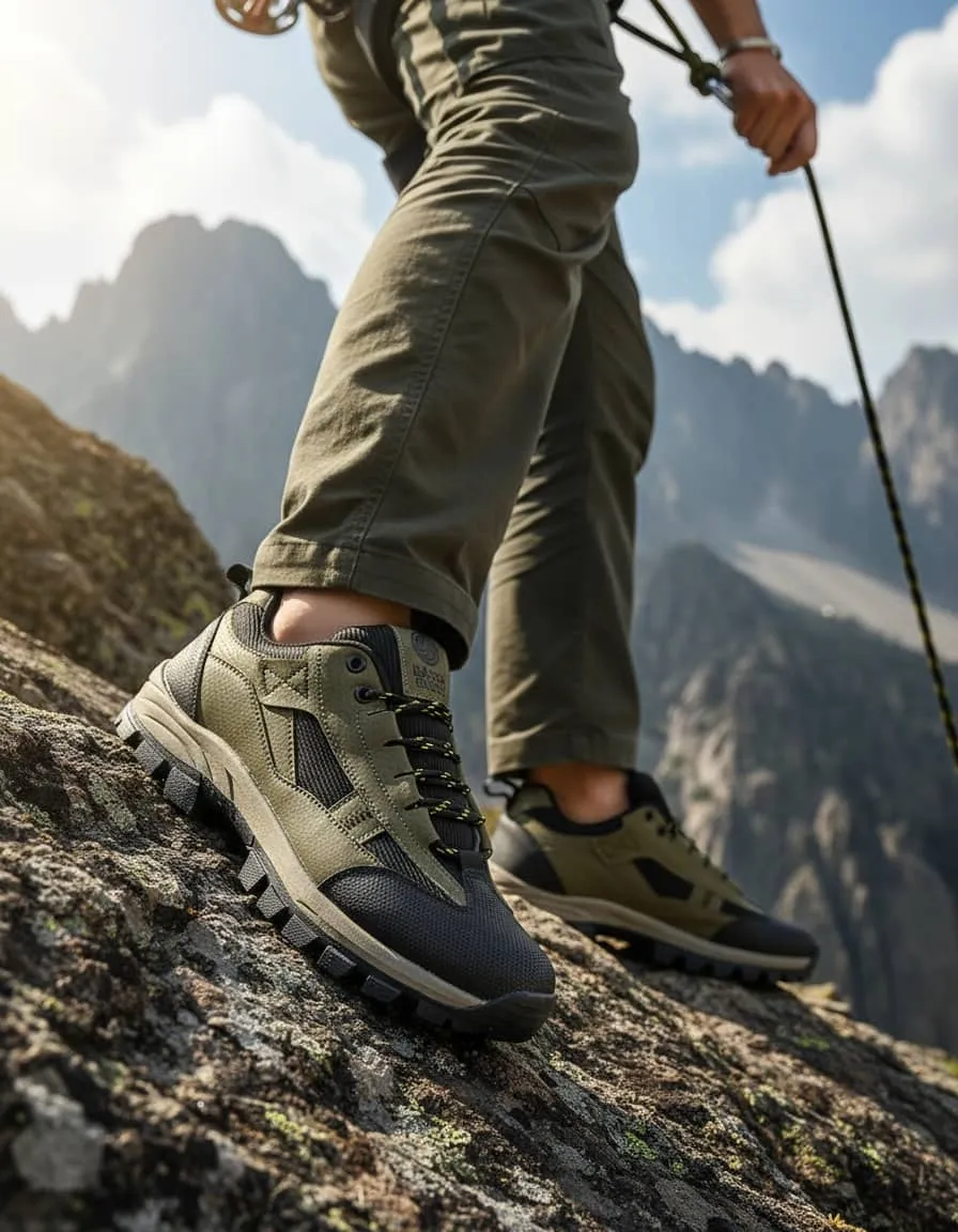 Terrex Unity Leather Mid Rain.rdy Hiking Shoes Bacca Bucci FOREST Low-Top Hiking Boots for Men