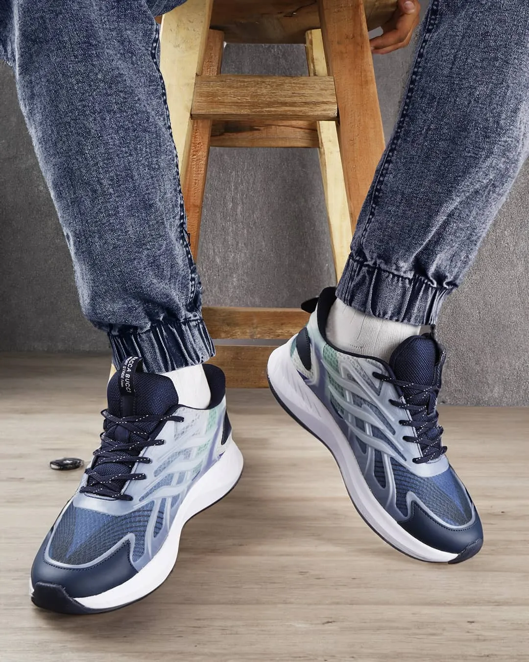 Bacca Bucci HELIX Men's Low-Top Casual Athleisure Shoes Lightweight Road Running Shoes