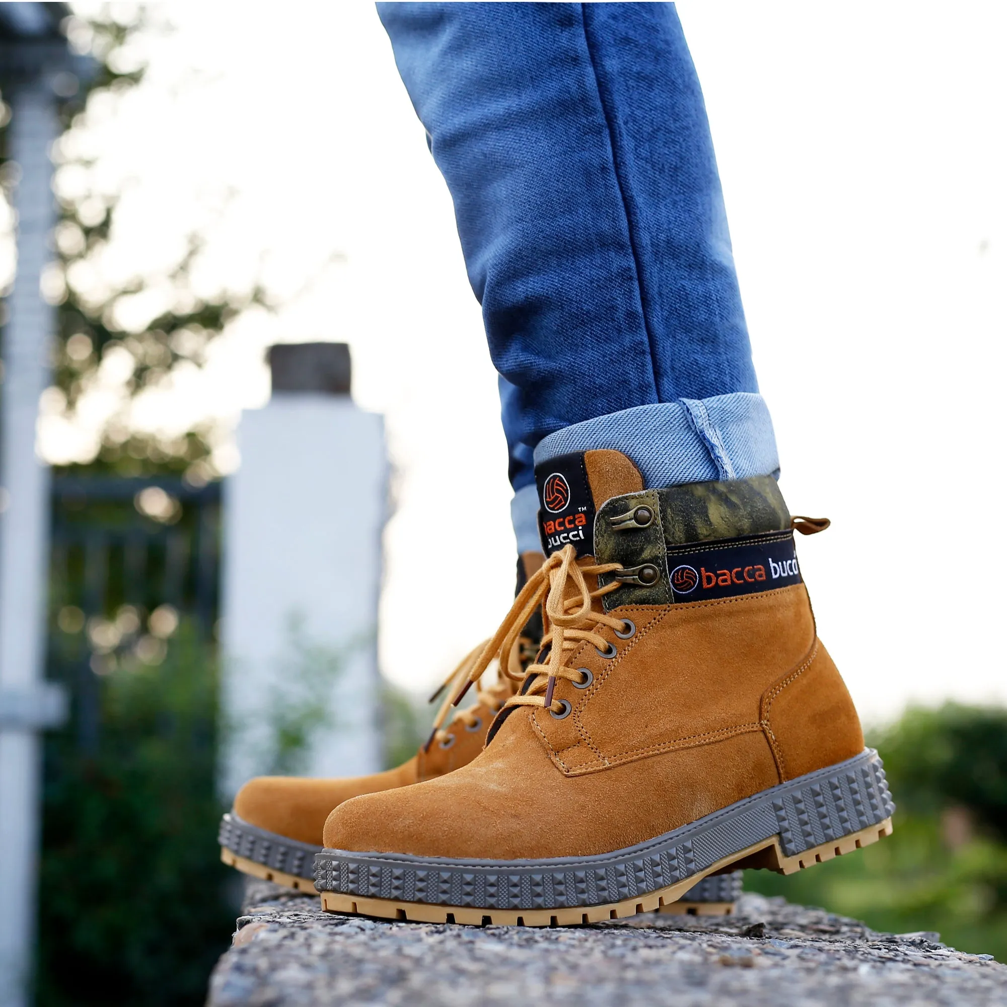 Bacca Bucci Men's URBAN Boots for Men | Suede Leather Boots for Extra Comfort & Durability Boots That Sparkle