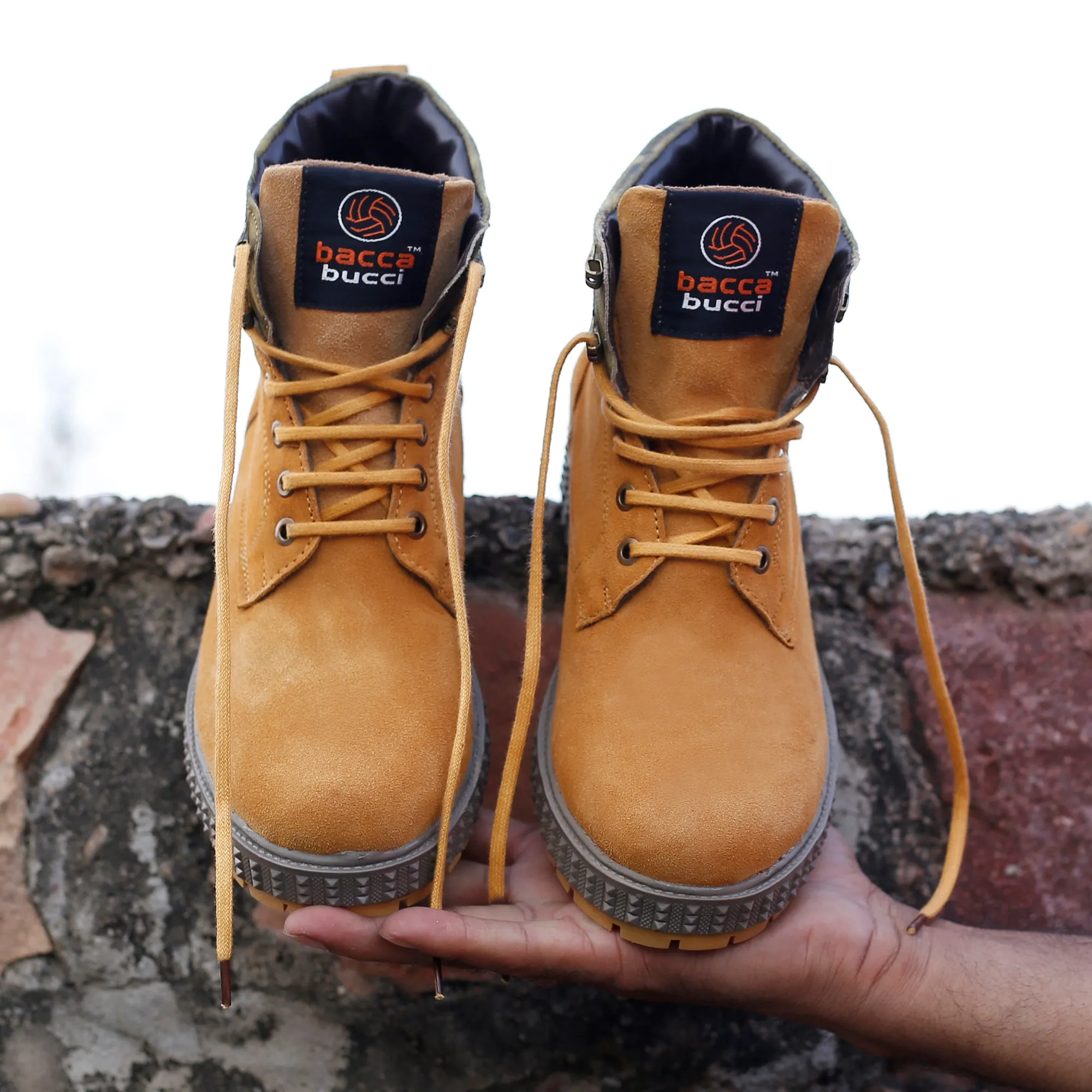 Knee High Heel Boots Bacca Bucci Men's URBAN Boots for Men | Suede Leather Boots for Extra Comfort & Durability