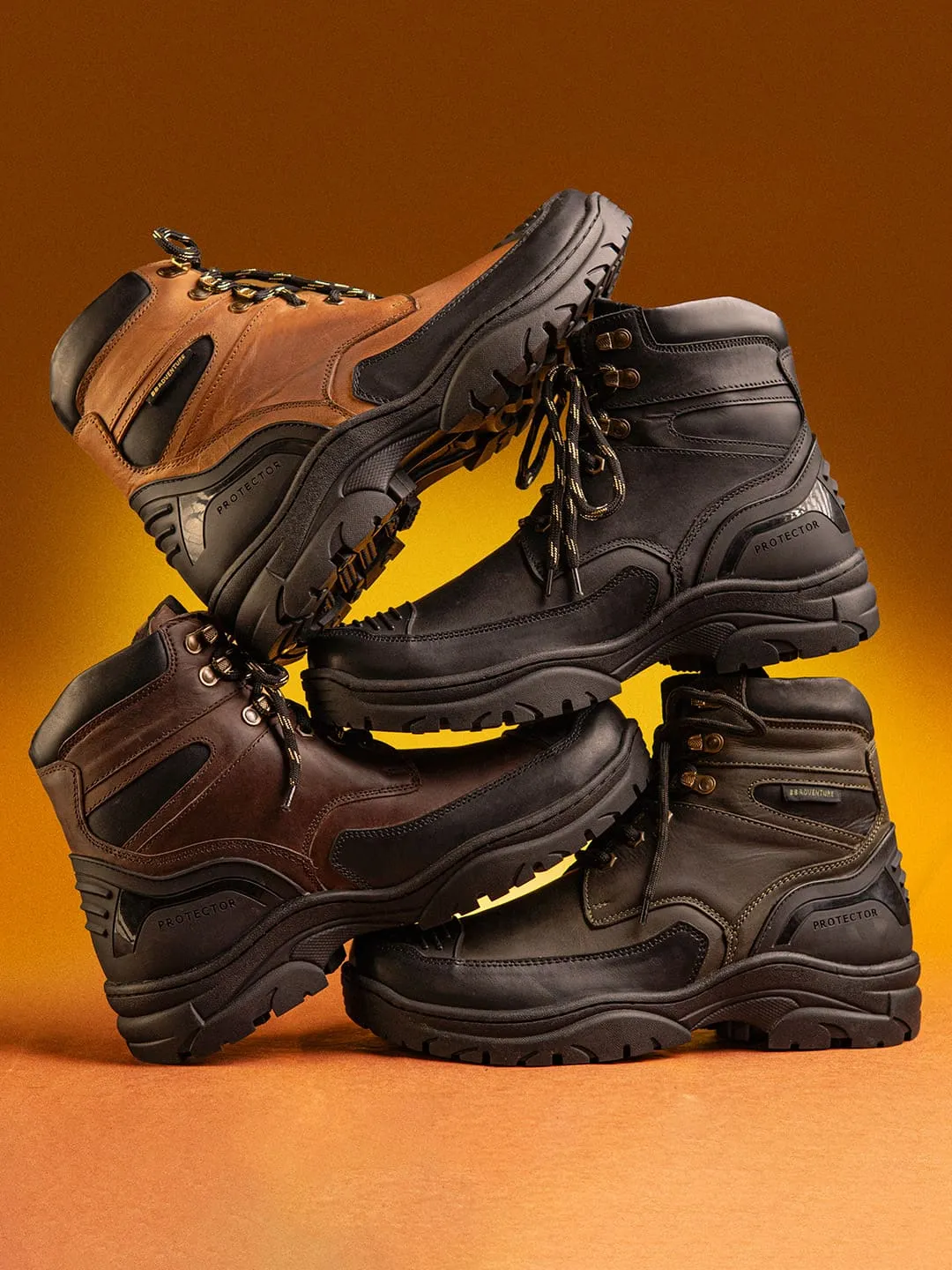 Leopard Print Ankle Boots Bacca Bucci PROTECTOR Leather Motorcycle Boots for Men