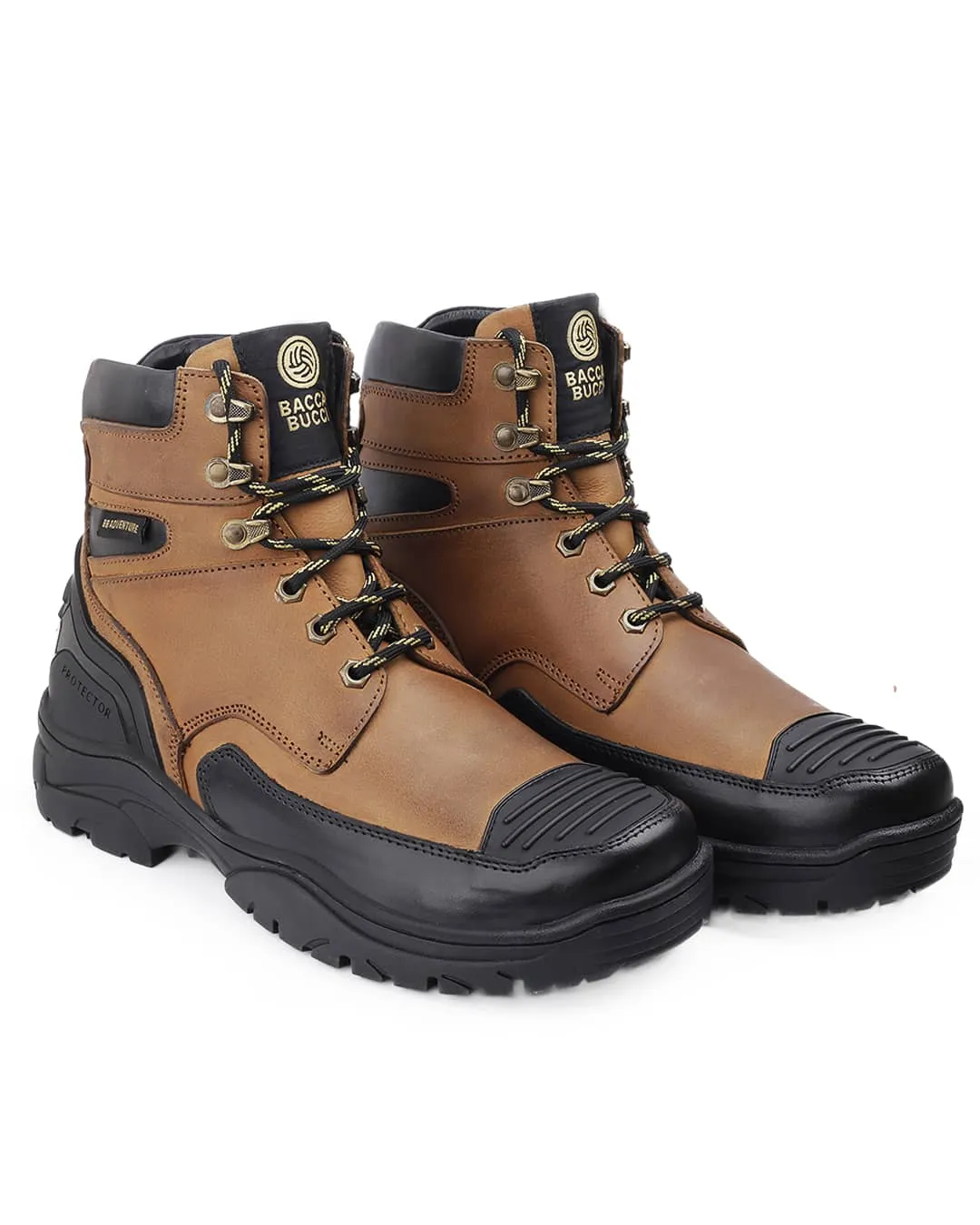 Waterproof Boots Work Bacca Bucci PROTECTOR Leather Motorcycle Boots for Men