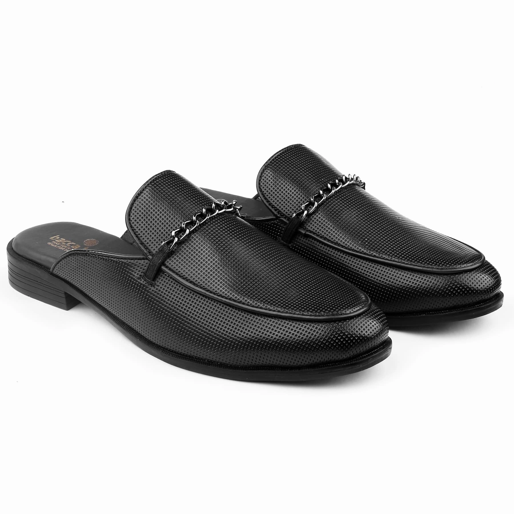 Bacca Bucci MOROCCO Mules Clogs Open back Loafers with Comfortable Memory Insoles Extra Wide Penny Loafers