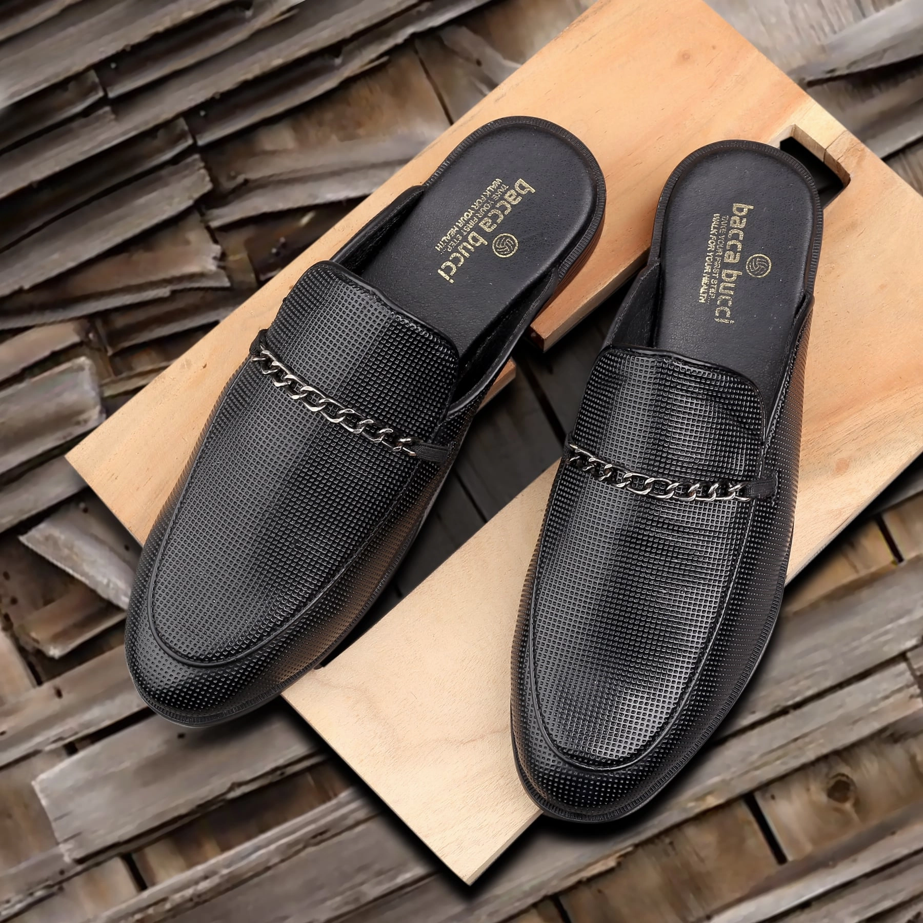 Staud Loafers Bacca Bucci MOROCCO Mules Clogs Open back Loafers with Comfortable Memory Insoles