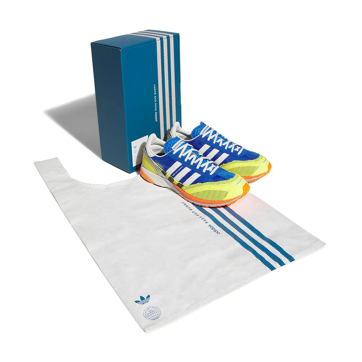  Bad Bunny Adizero SL 72 'Blue Shock Yellow' Animal Print Adidas Shoes