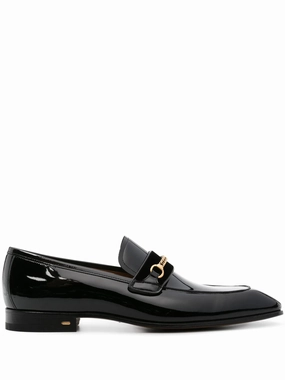 Alohas Rivet Loafers Bailey-chain leather loafers