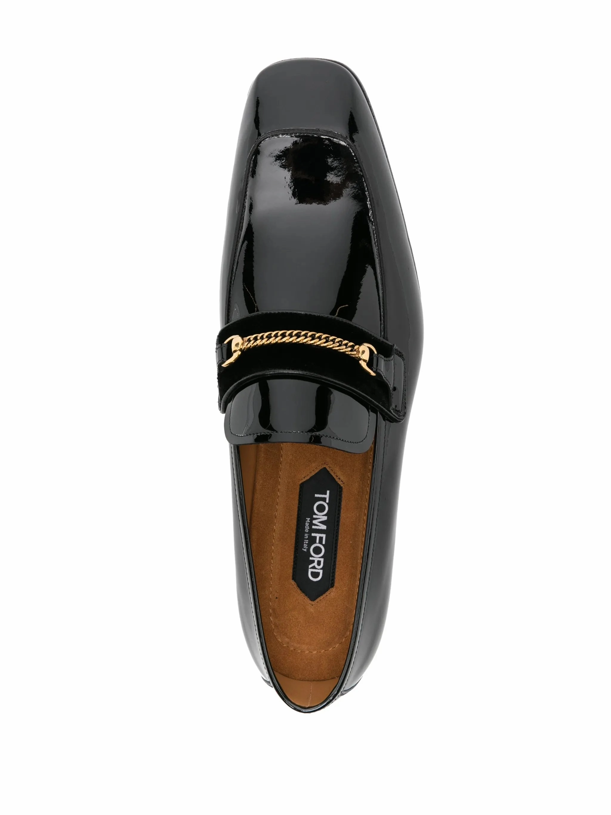 Cute Loafers Bailey-chain leather loafers