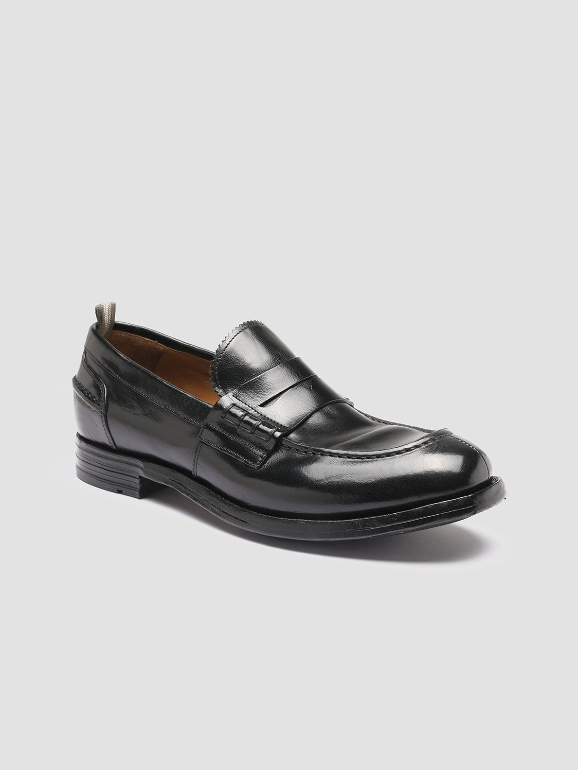 BALANCE 011 - Black Leather Penny Loafers Thelma Loafers
