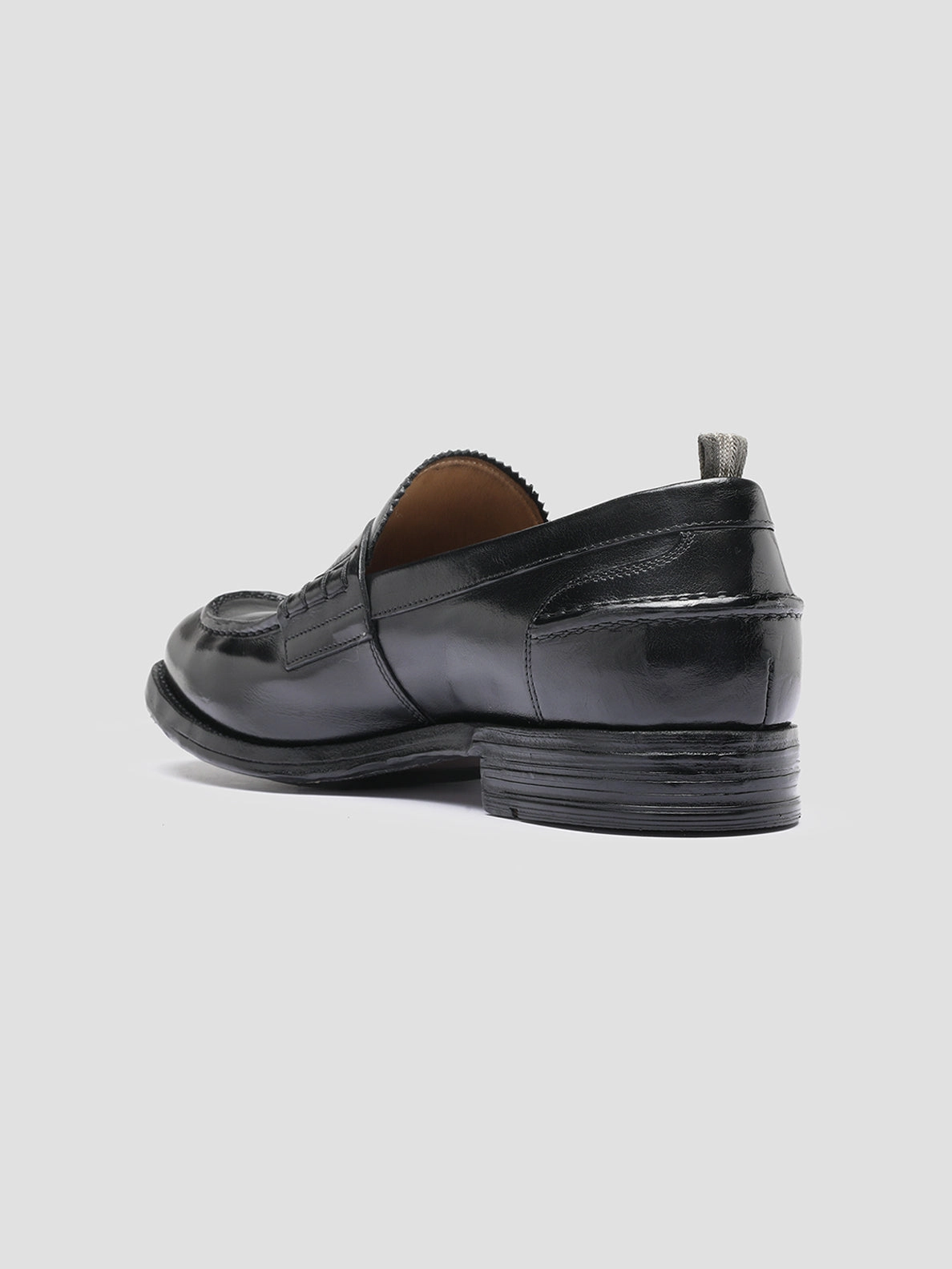 Nomasei Loafers BALANCE 011 - Black Leather Penny Loafers