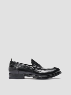 Adrien Loafers BALANCE 011 - Black Leather Penny Loafers