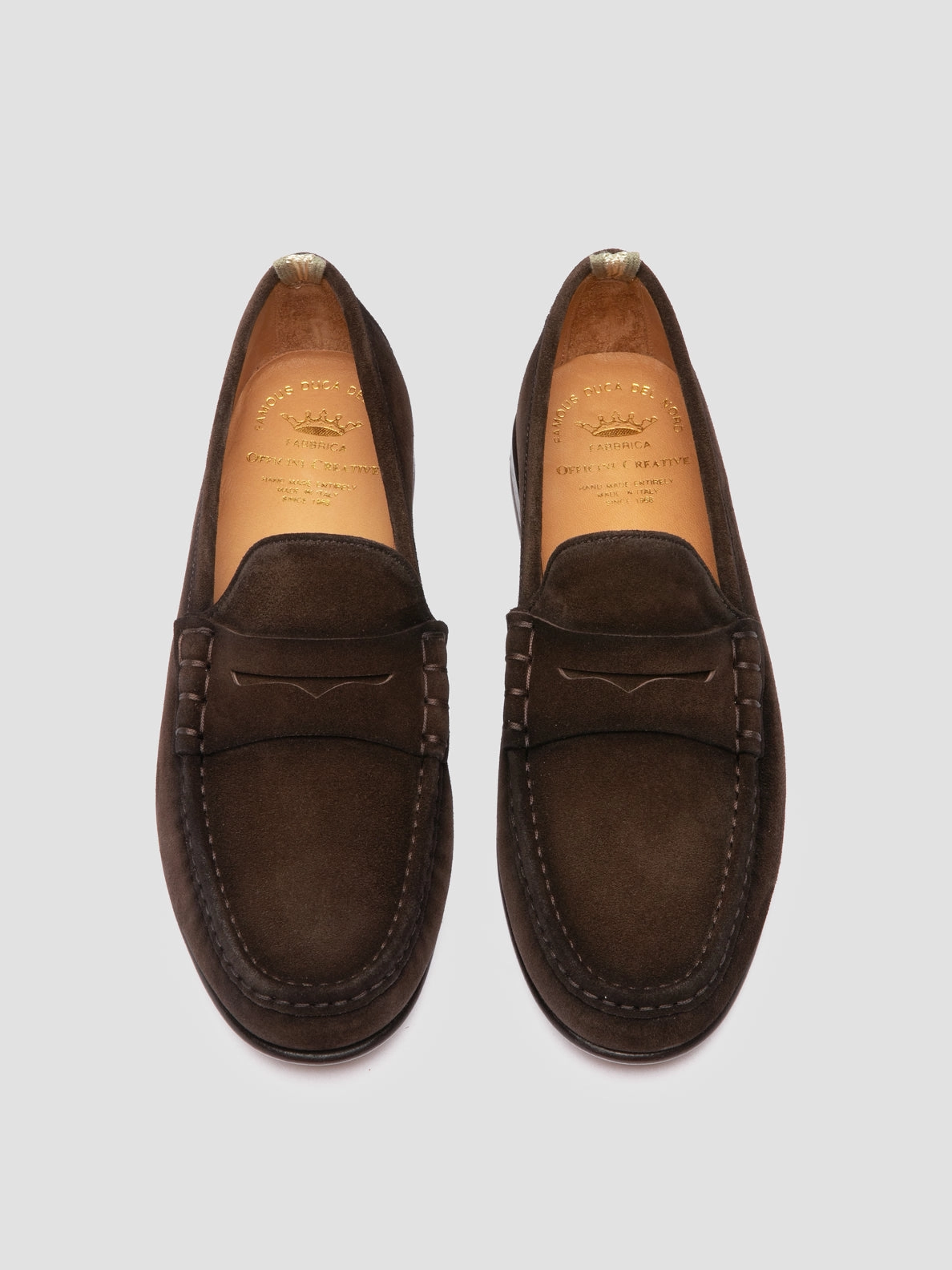 BALFRON 002 - Dark Brown Suede Penny Loafer Bamboo Loafers