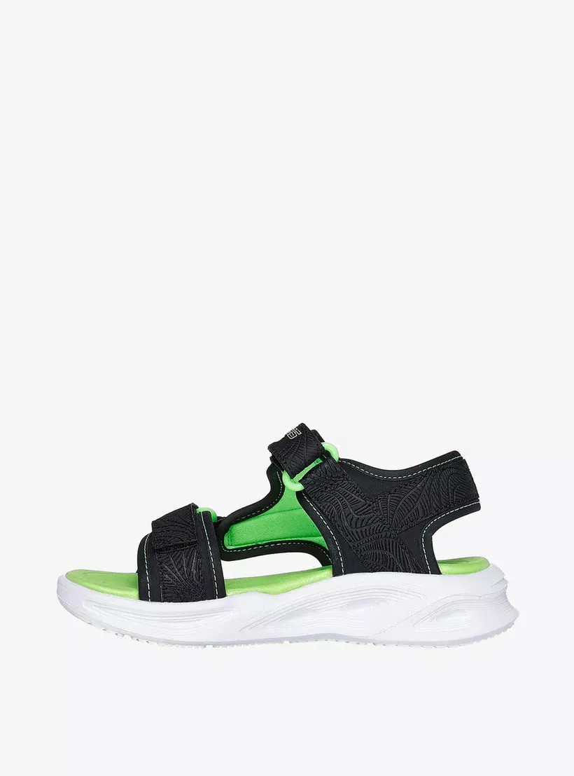 SOLA GLOW SANDAL - BLACK LIME Sanita Sandals