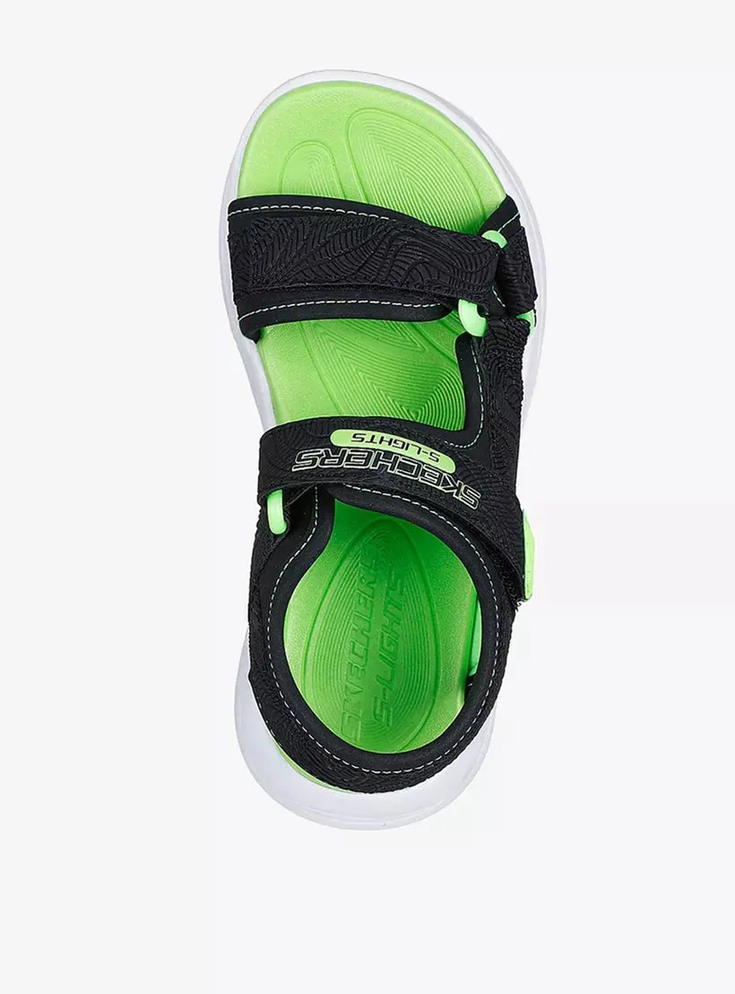SOLA GLOW SANDAL - BLACK LIME Sandals Geta Names