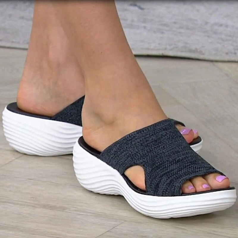 Ald Travel Slippers Summer Women Beach Mesh Slippers Casual Comfortable orthopedic EVA sole / FREE Shipping