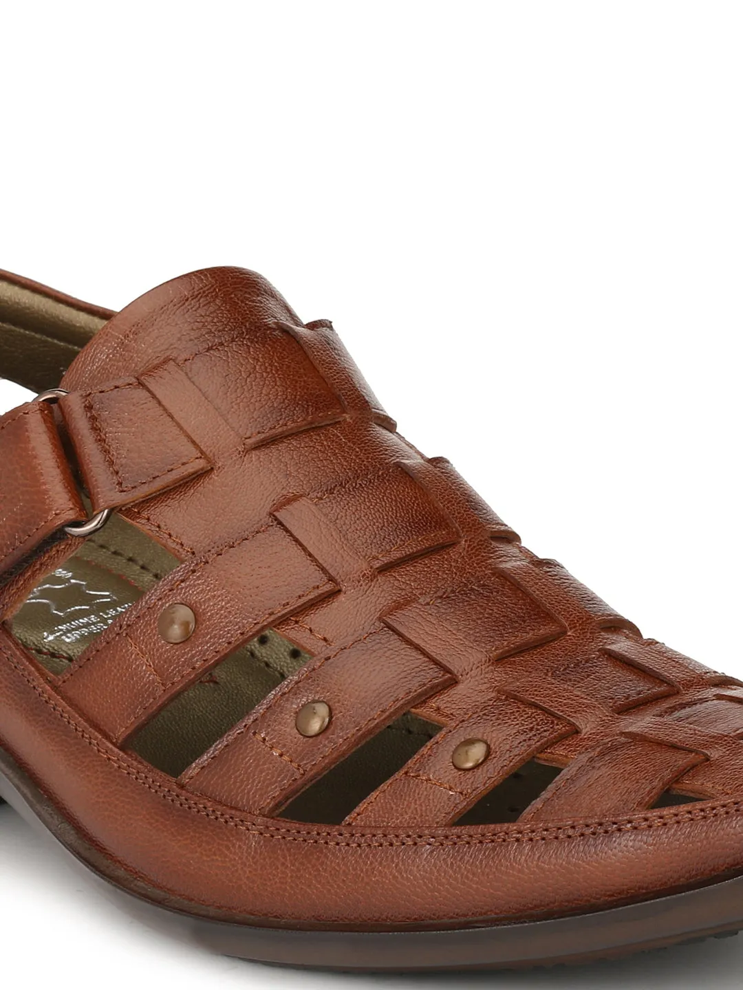 Shoes With Sandals Mavro Leather Roman Sandals