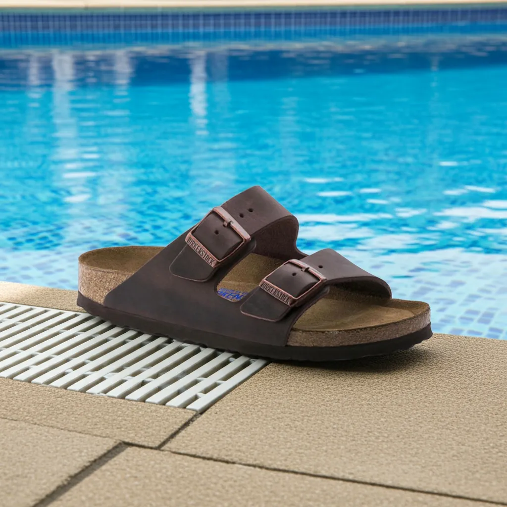 Designer Sandals With Heels Birkenstock Men's Arizona Soft Footbed Oiled Leather Habana