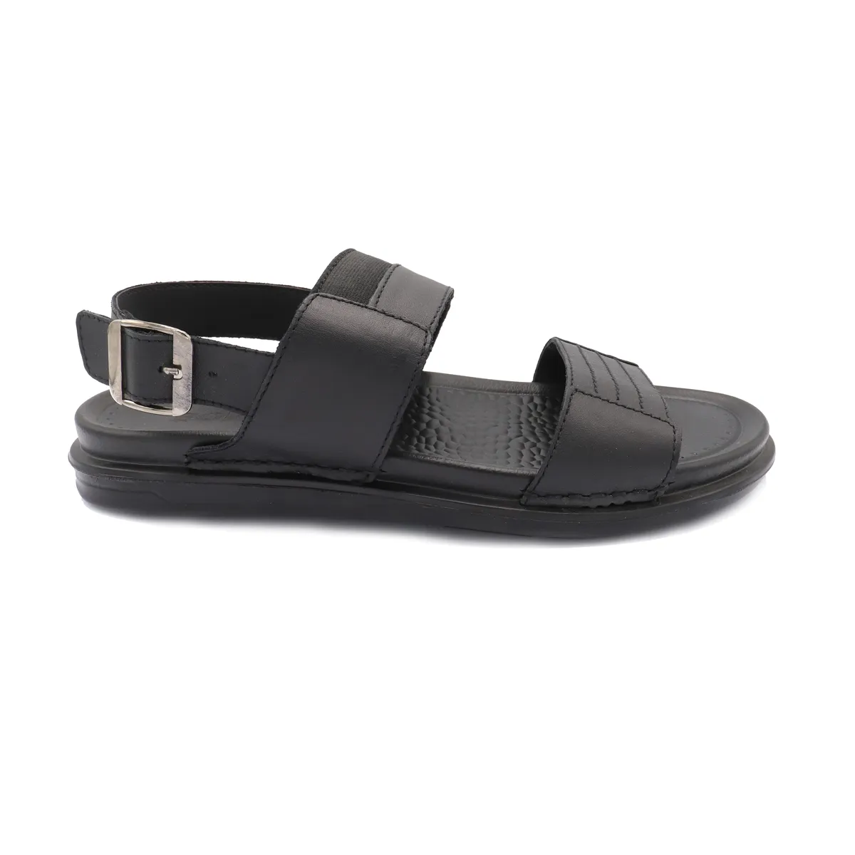 Ankle Strap Flat Sandals Black Casual Sandal 115139