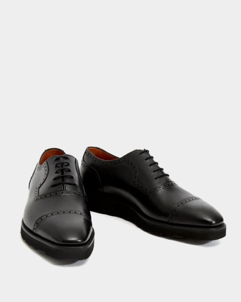 Northfield Waterproof Oxford Black Brogue Lightweight Dress Shoe