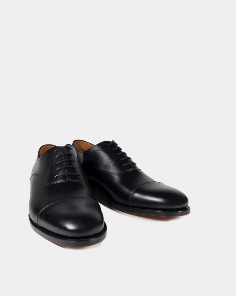 Black Oxford Dress Shoe with Leather Soles Italian Oxford Shoes