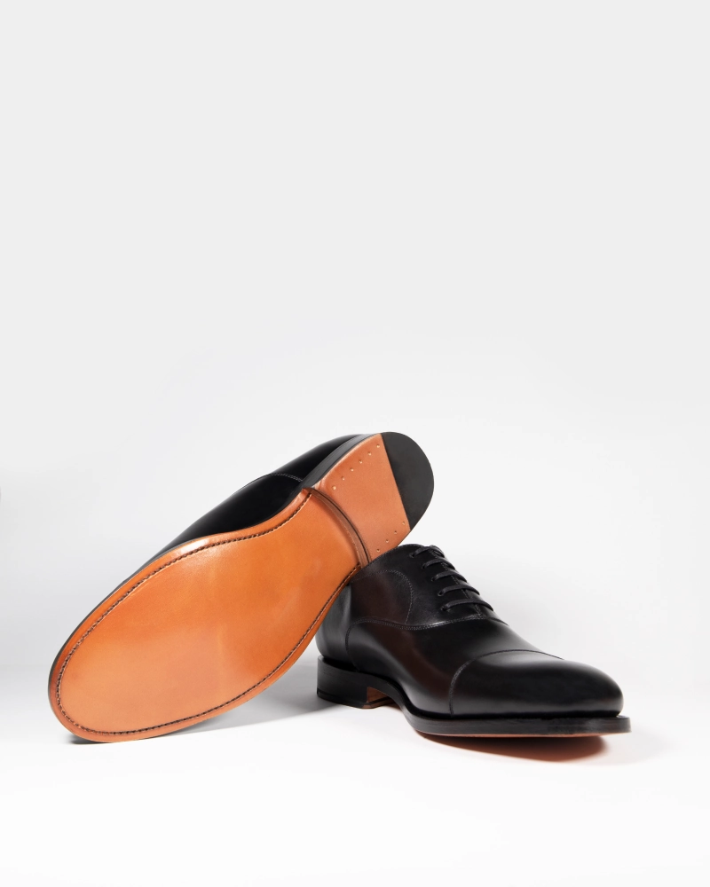 Black Oxford Dress Shoe with Leather Soles Oxford Vs Brogue