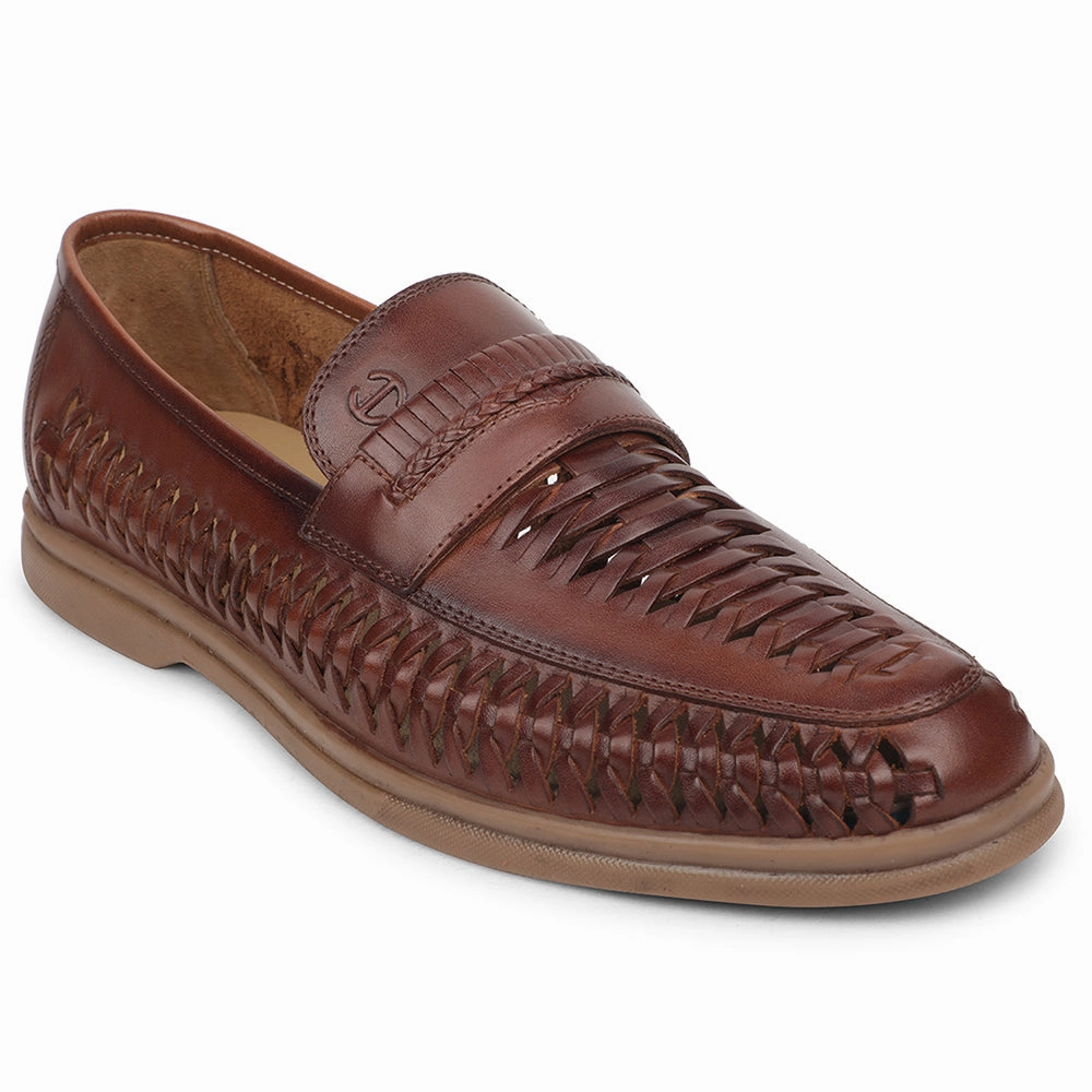 Healers Brown Casual Loafers For Men ASF-5 By Liberty Shop Platform Loafers On Sale