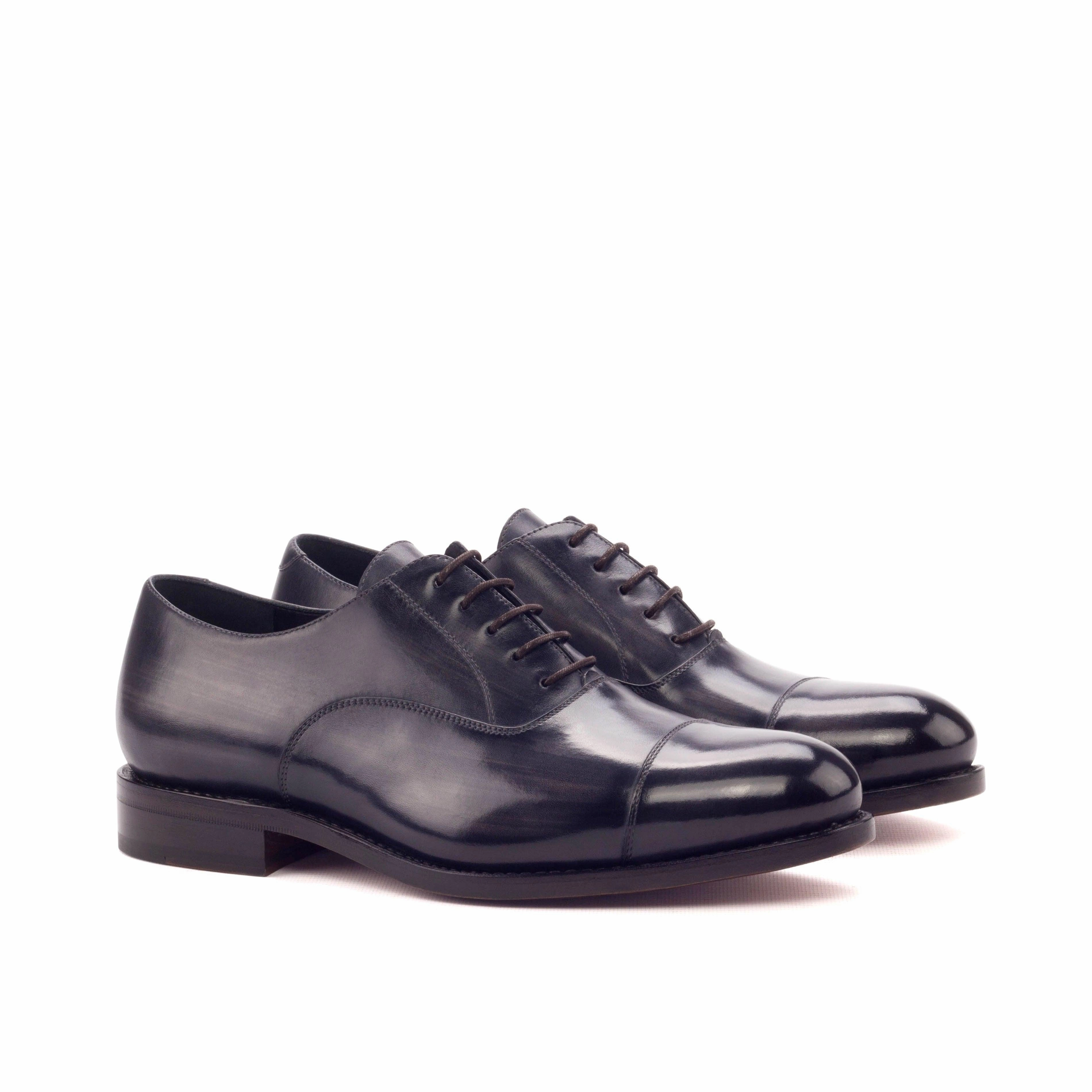 Grey Patina Leather Oxford Inspired Oxfords