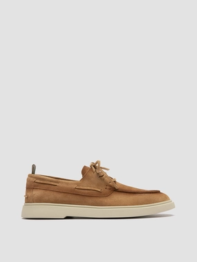 BONES 013 - Camel Suede Boat Shoes Horse Bit Loafers