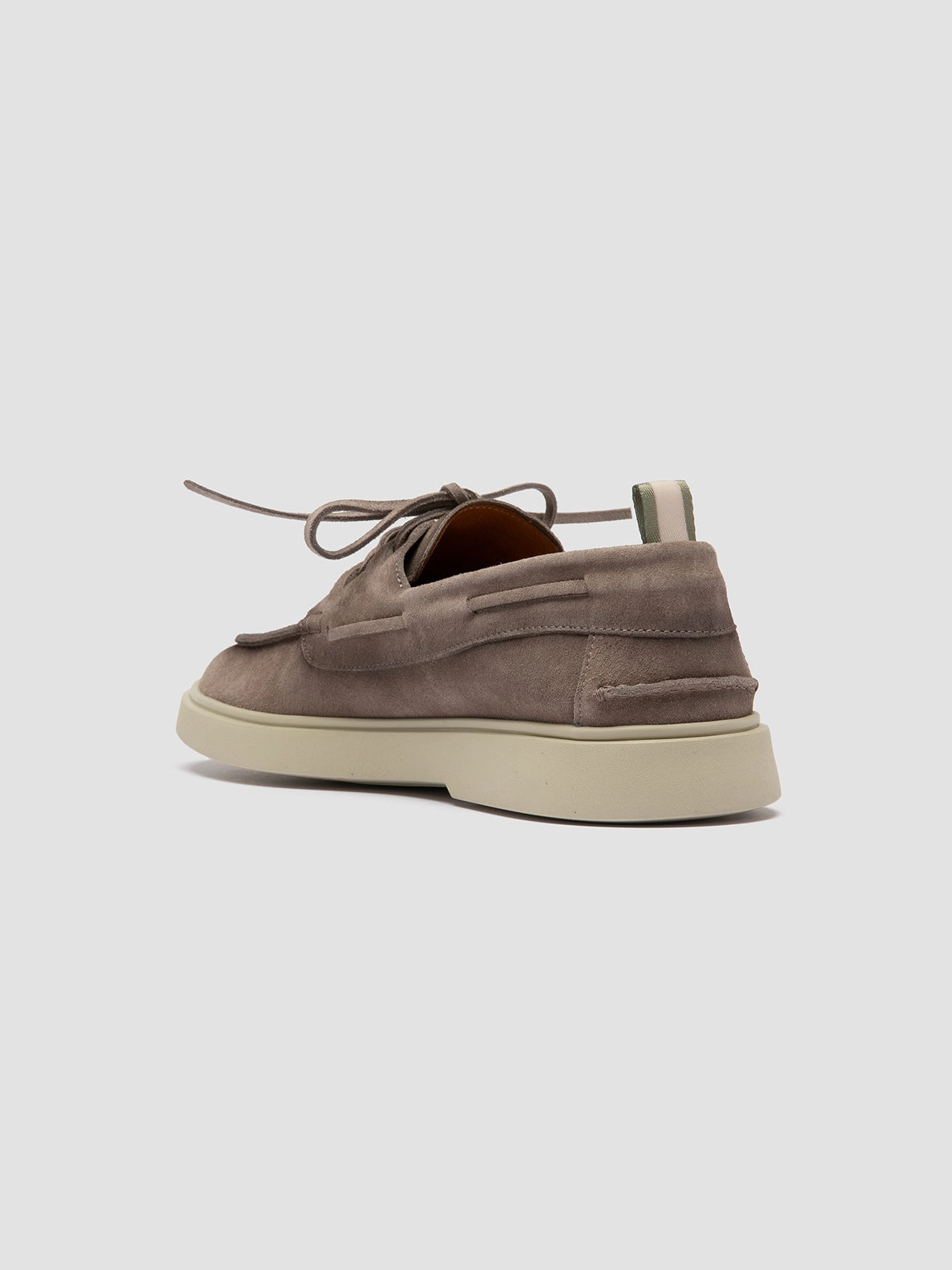 BONES 013 - Grey Suede Boat Shoes Loafers Velvet