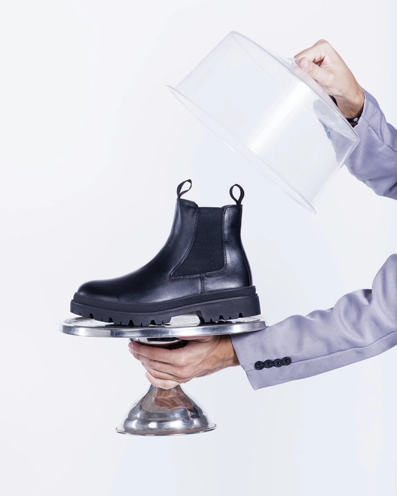 Motorcycle Cop Boots Marcus Black Eco Leather