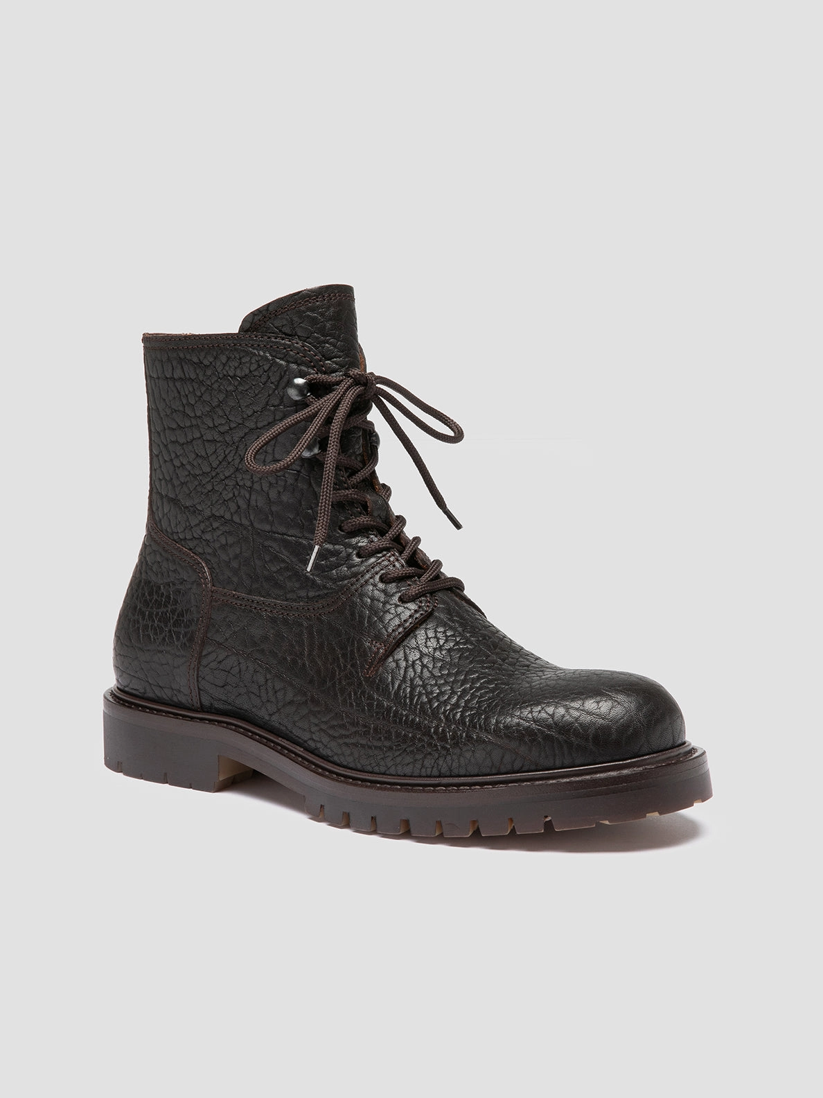 Boots Work Shoes BOSS 017 - Brown Leather Lace-Up Boots