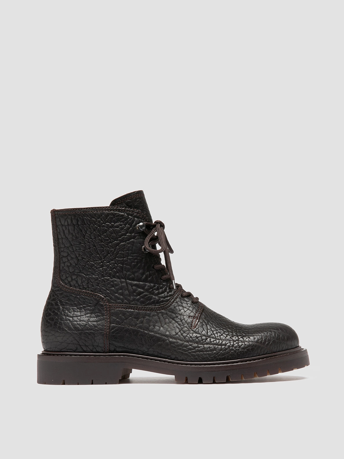 Boots Military Surplus BOSS 017 - Brown Leather Lace-Up Boots