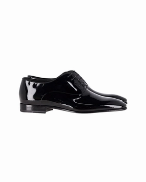 Zerogrand Suede Wingtip Oxfords Boss Oxford Shoes in Black Patent Leather