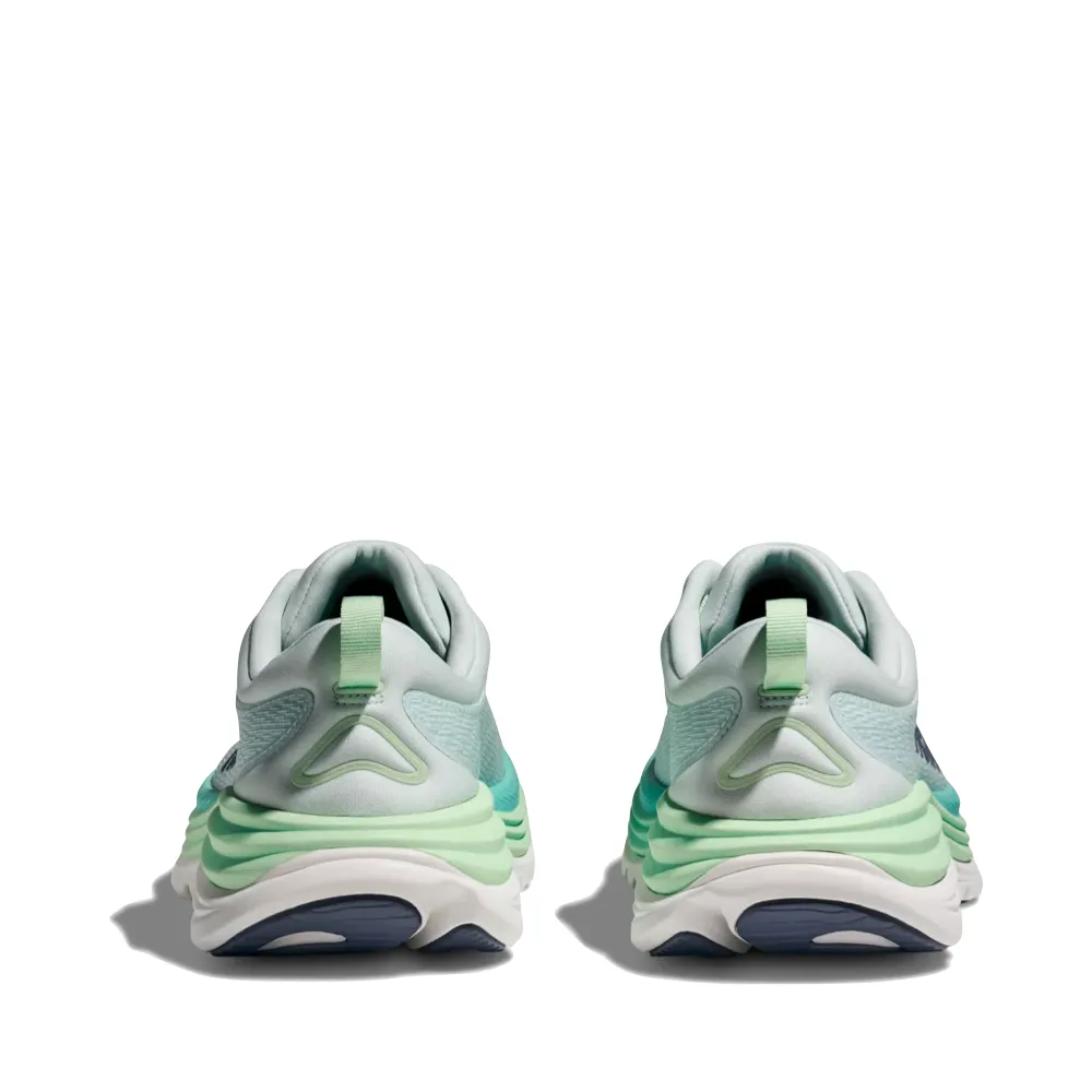 Hoka Women's Gaviota 5 Running Sneaker in Snow Melt/Cielo Blue Unisex Shoes