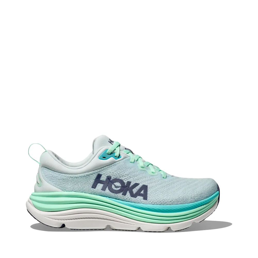 Shoes Sr Hoka Women's Gaviota 5 Running Sneaker in Snow Melt/Cielo Blue
