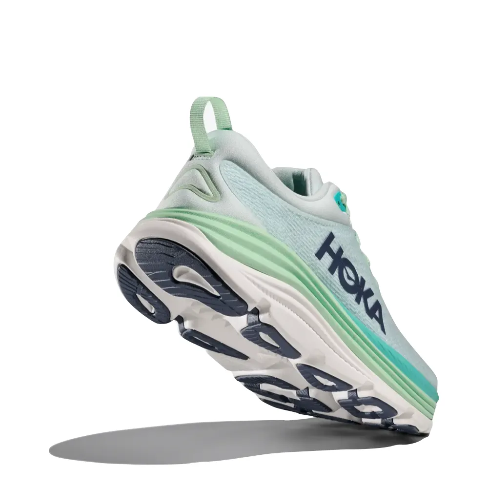 The Best Shoes For Flat Feet Hoka Women's Gaviota 5 Running Sneaker in Snow Melt/Cielo Blue