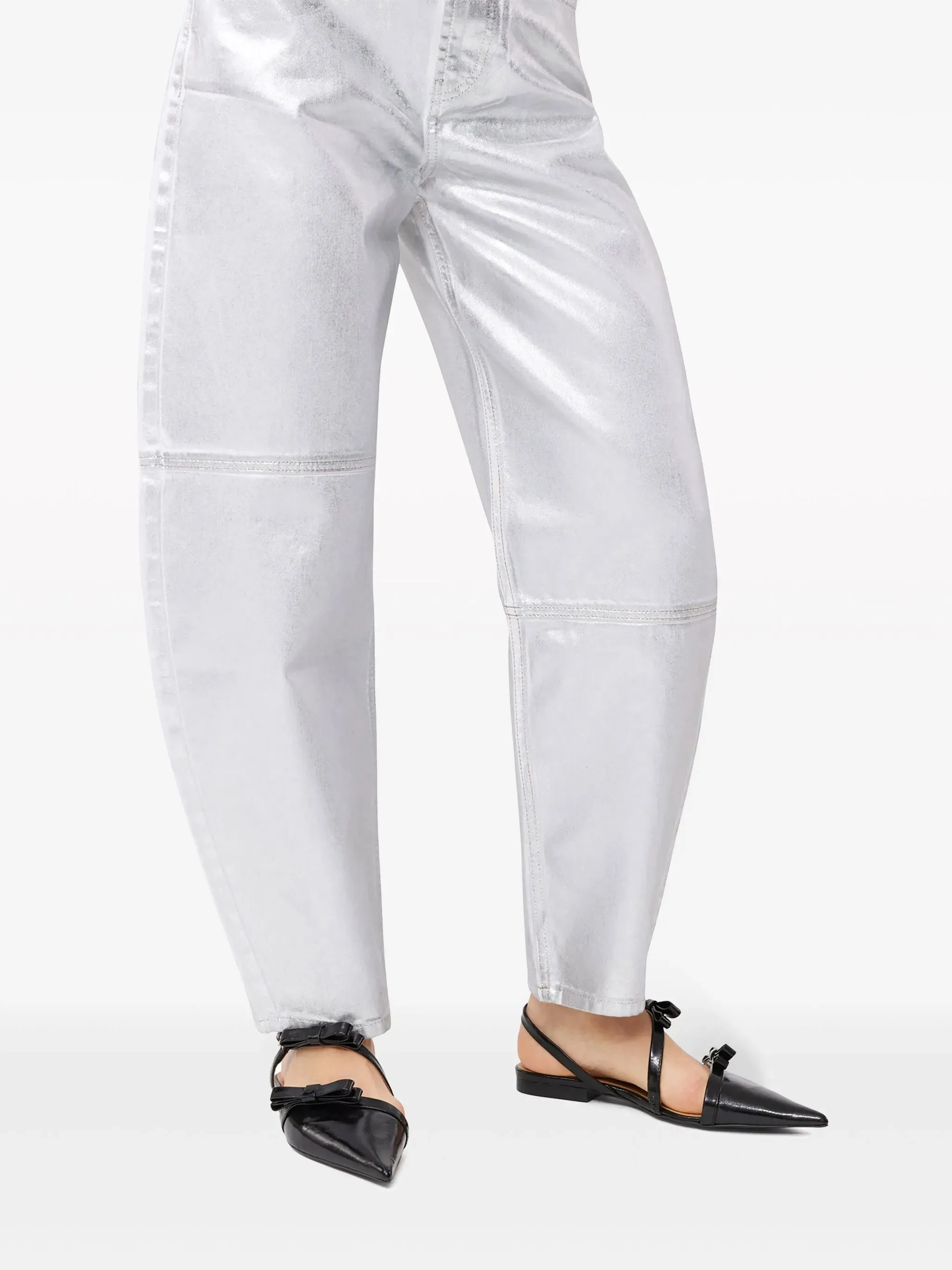 Flat Shoes With Strap bow-detail slingback ballerina shoes