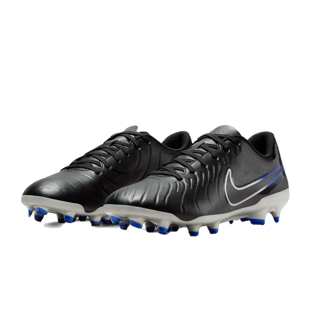 Nike Men's Tiempo Legend 10 Club Soccer Shoes - Black / Chrome / Hyper Royal Nike Basketball Shoes Custom