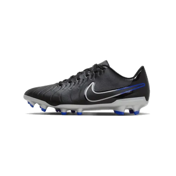 Nike Men's Tiempo Legend 10 Club Soccer Shoes - Black / Chrome / Hyper Royal Soccer Shoes Mercurial Nike