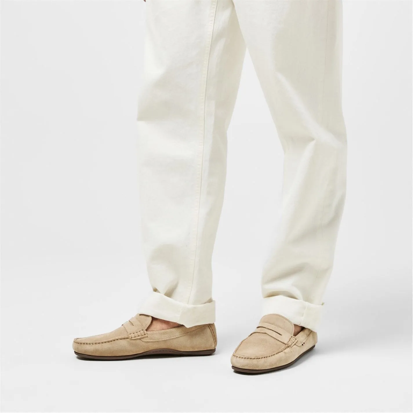 Tommy Hilfiger  CASUAL HILFIGER SUEDE DRIVER Beige Andrew Loafers