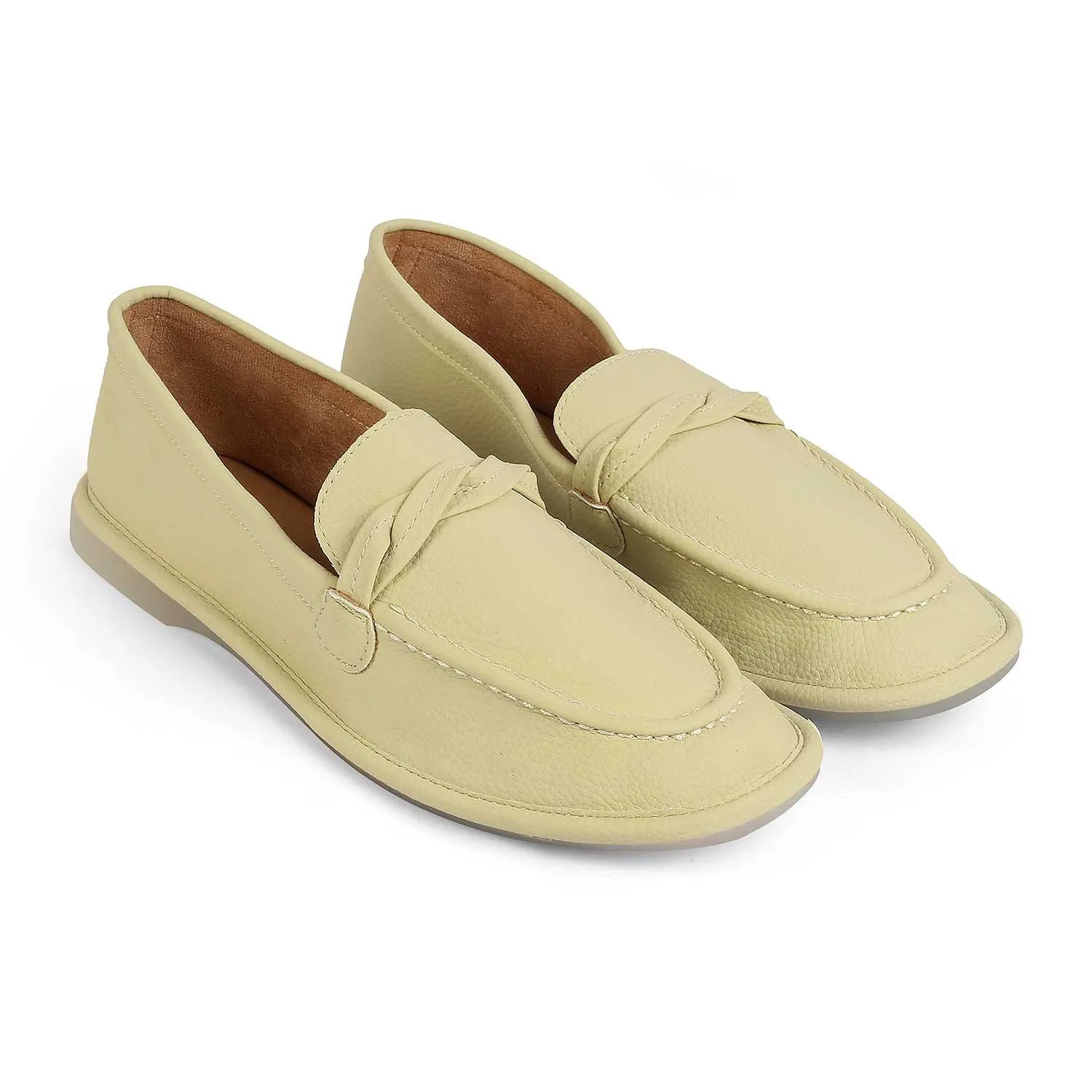 Tresmode Yorko Green Women's Casual Loafers Hey Dude Leather Loafers