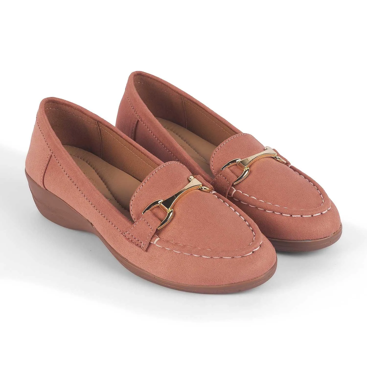 Tresmode Lucia Pink Women's Casual Wedge Loafers Hush Puppies Loafers