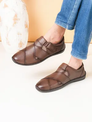 Sandals Slides Monarch Leather Cushioned Sandals