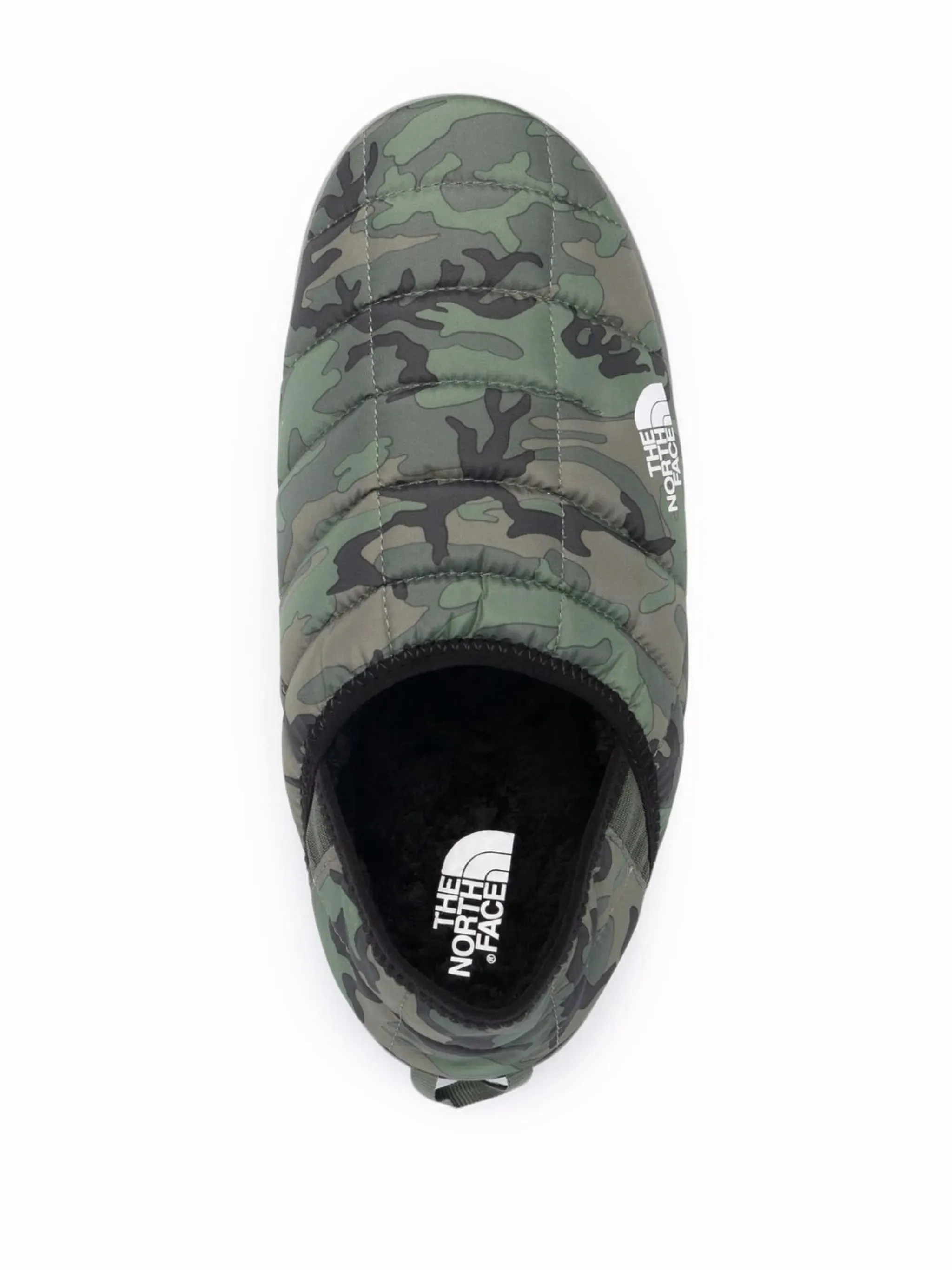Buckle Slides camouflage-print padded slippers