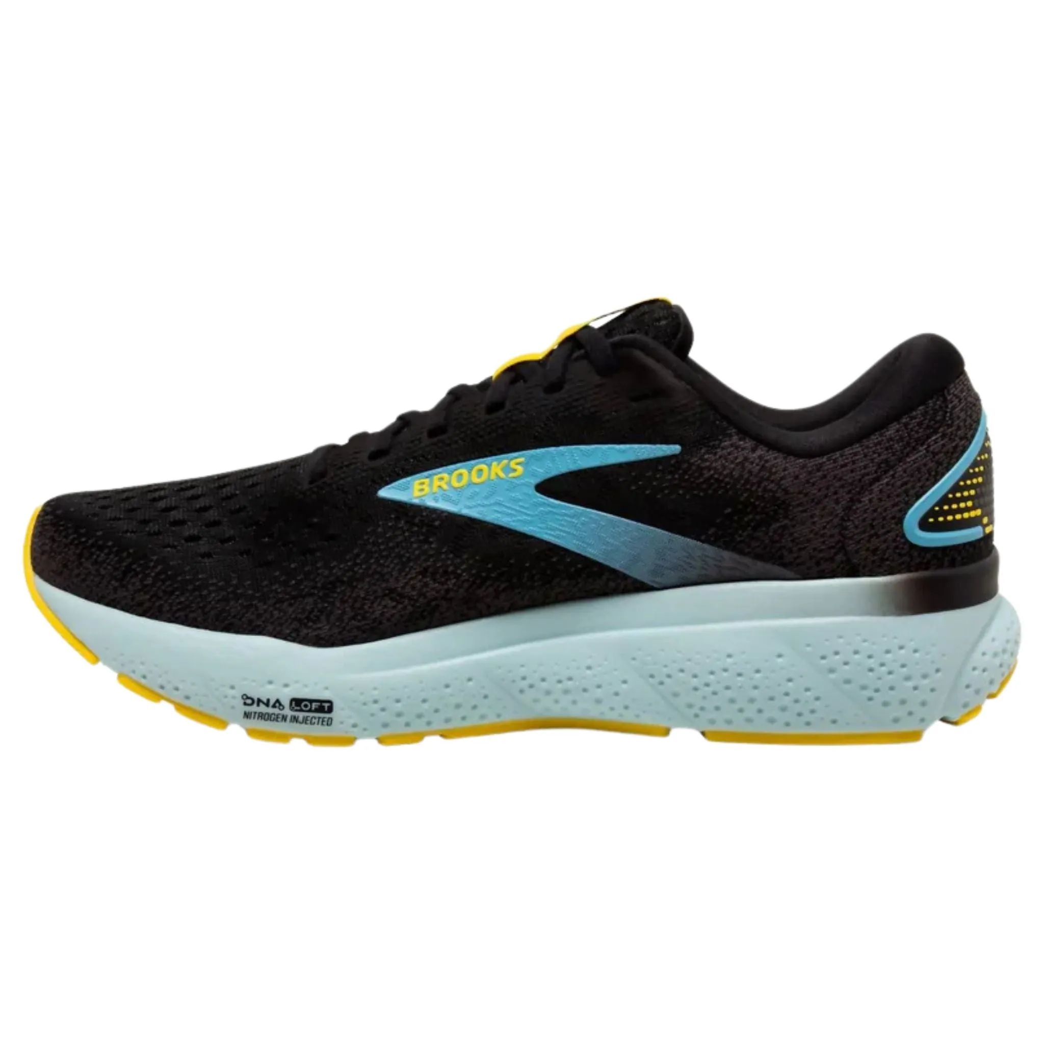 Brooks Men's 110418 029 Ghost 16 Black Forged Iron Blue Cushion Support Running Shoes Gel-contend 9 Running Shoes