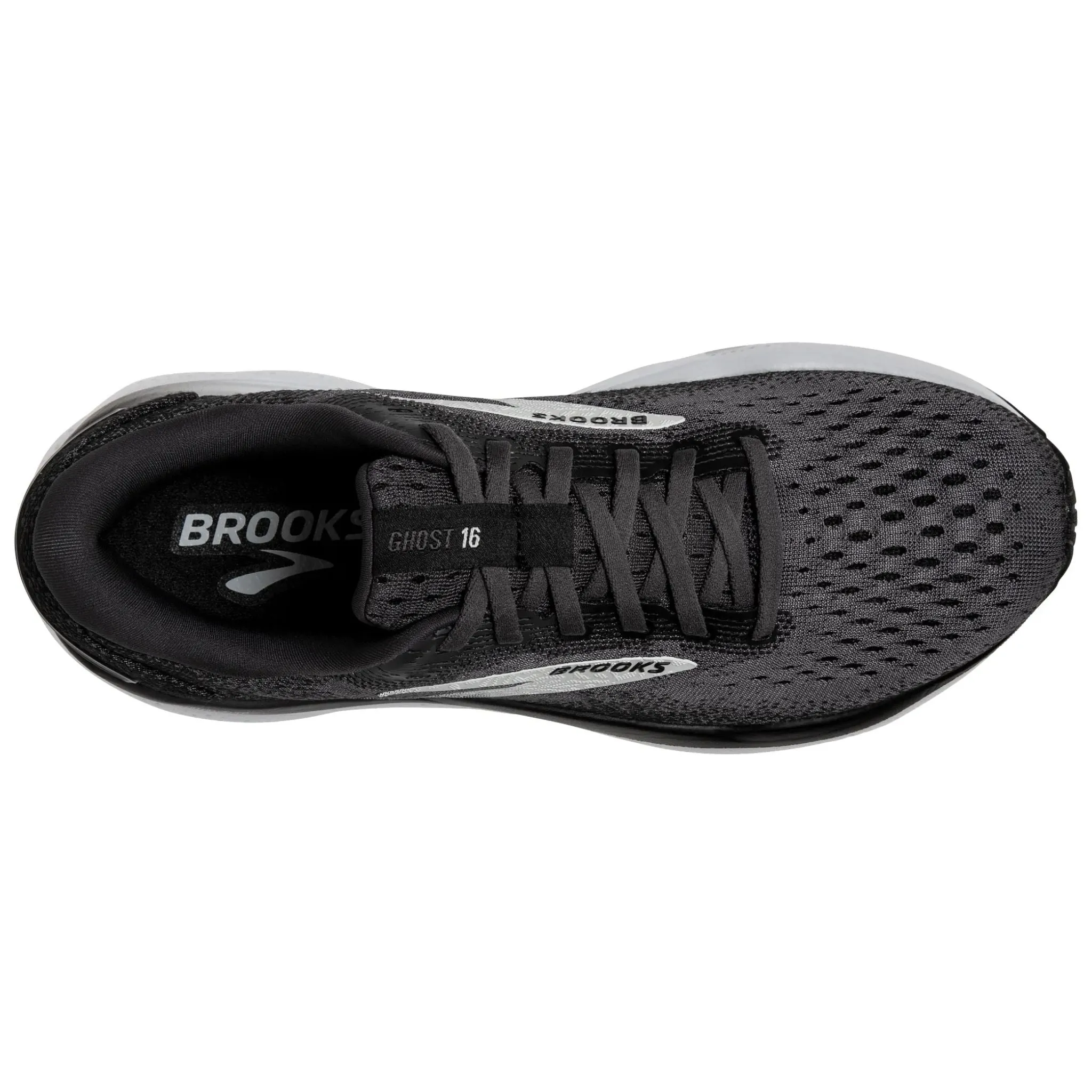 Brooks Men's 110418 090 Ghost 16 Black Grey White Cushion Support Running Shoes (WIDE) How To Pick Running Shoes