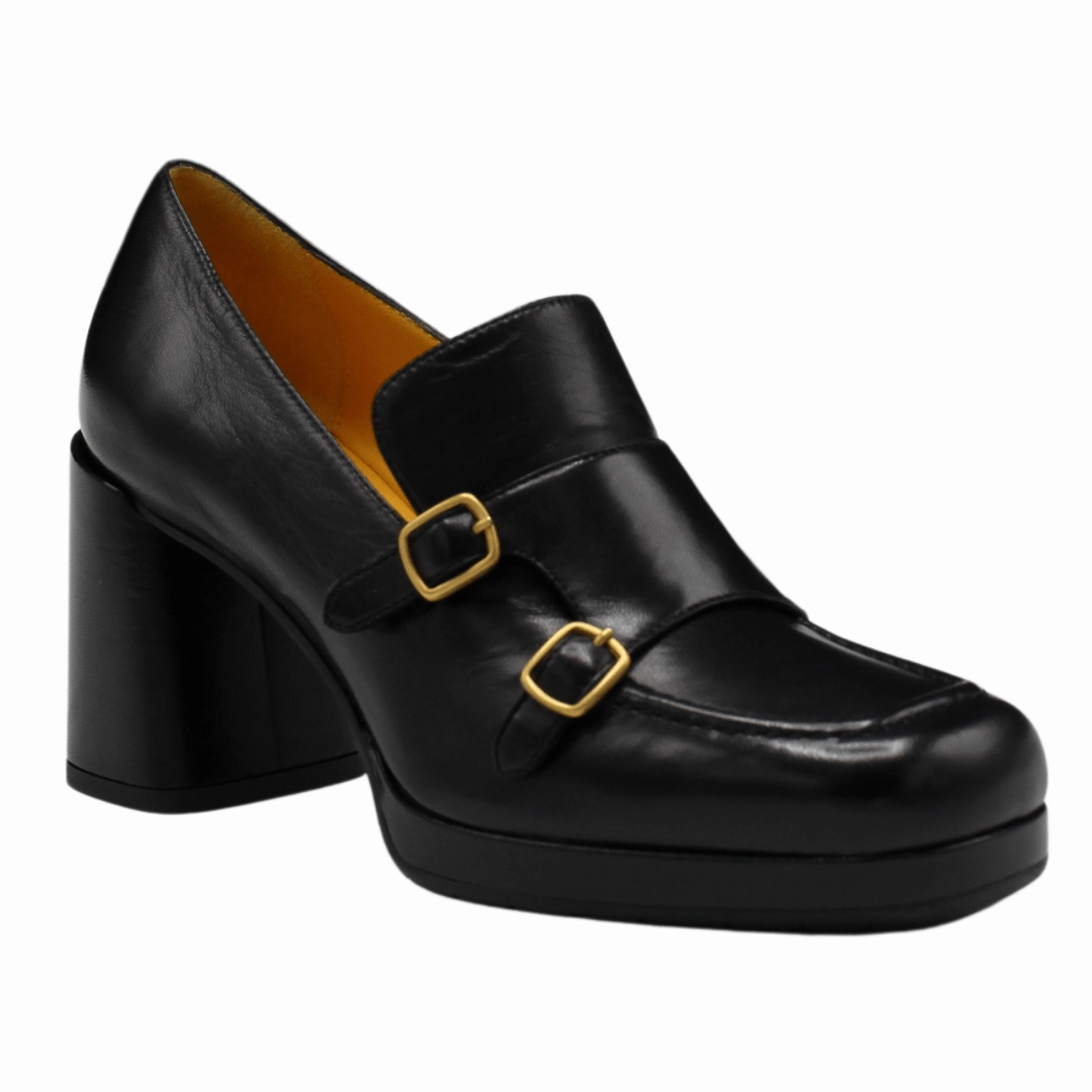 Distressed Leather Oxfords W232022 Heeled Loafer