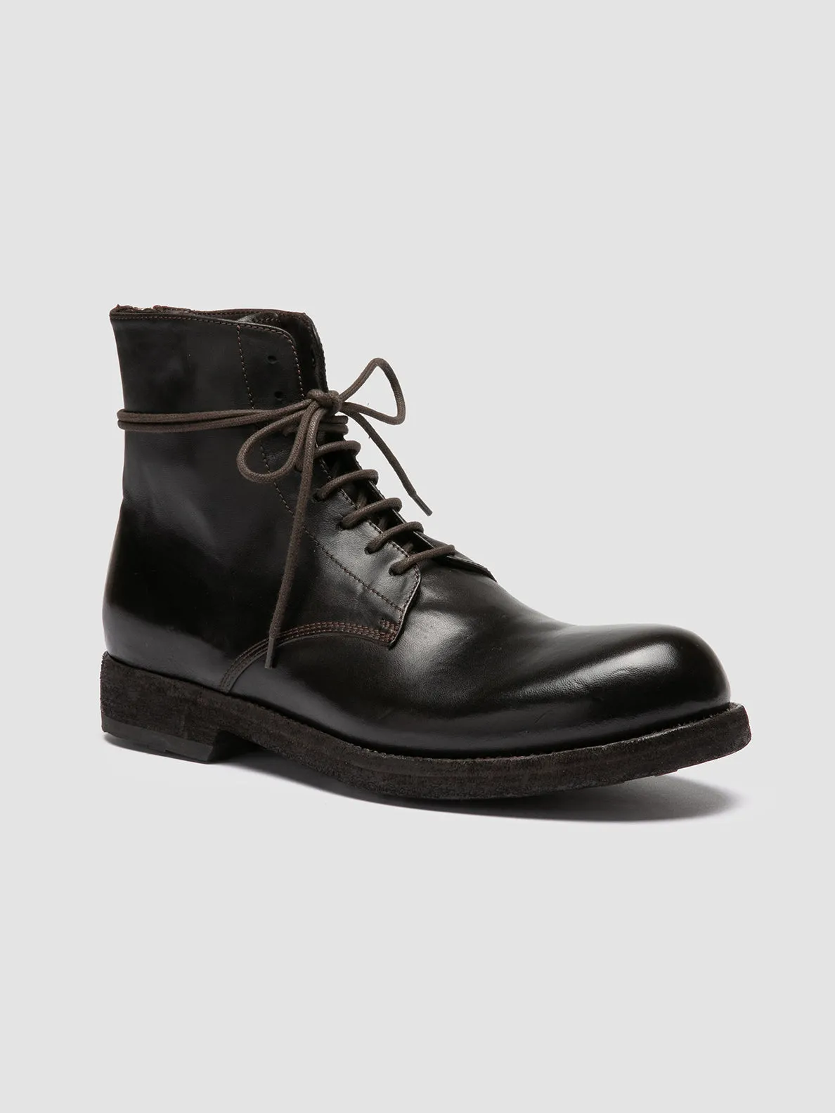 Boots With Arch Support BULLA DD 102 - Dark Brown Leather Lace-up Boots