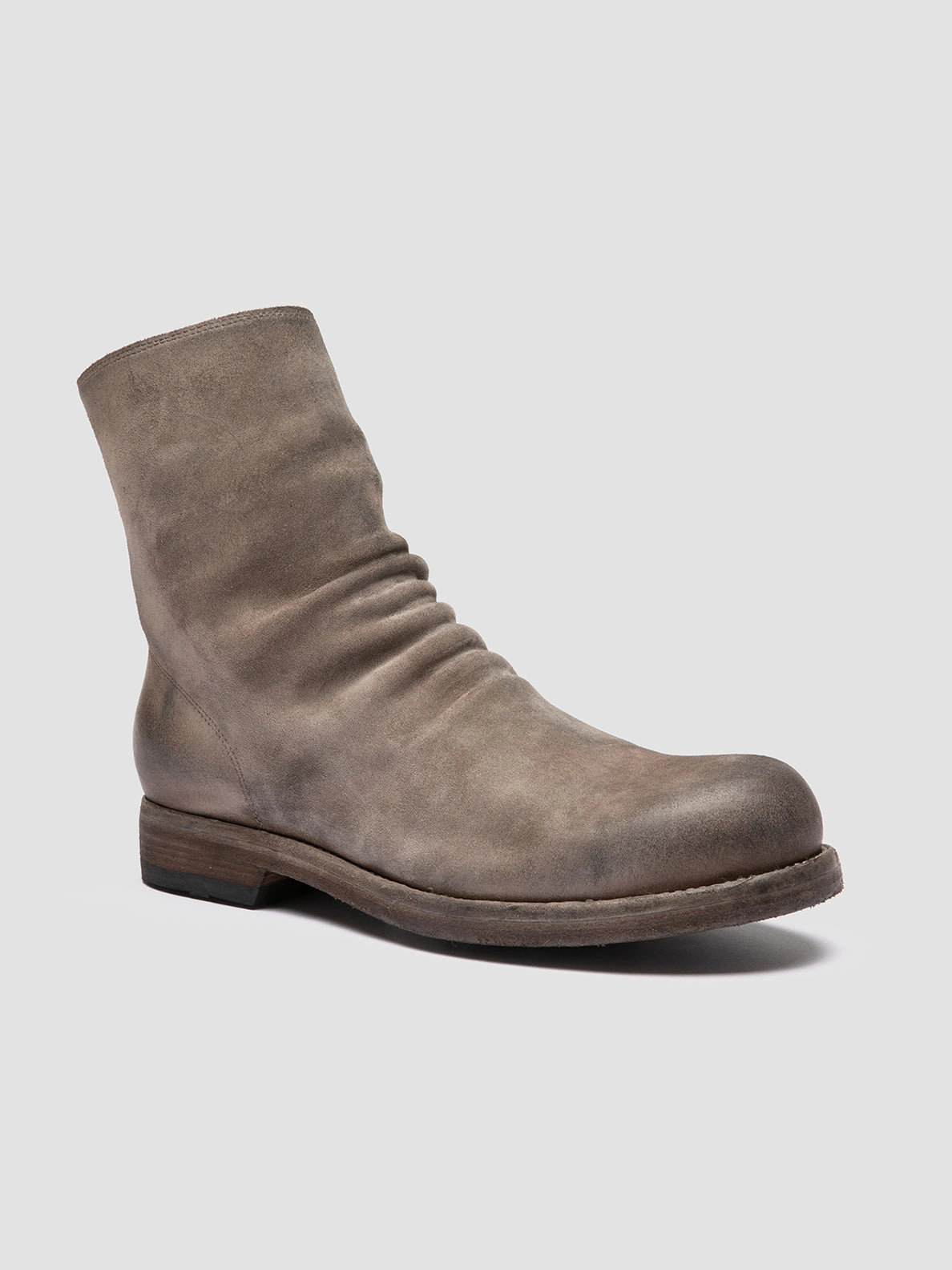 BULLA DD 103 - Grey Suede Zipped Boots Fuzzy Boots