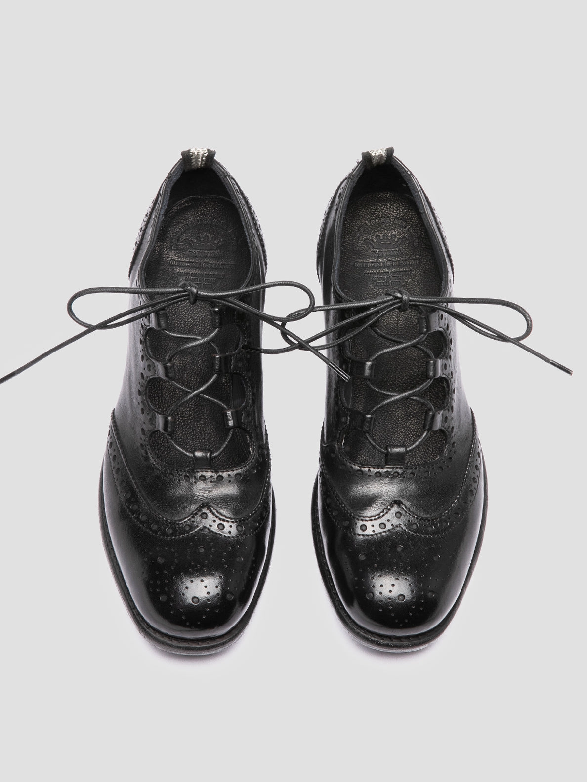 Evelyn Retro Oxfords CALIXTE 079 - Black Leather Oxford Shoes