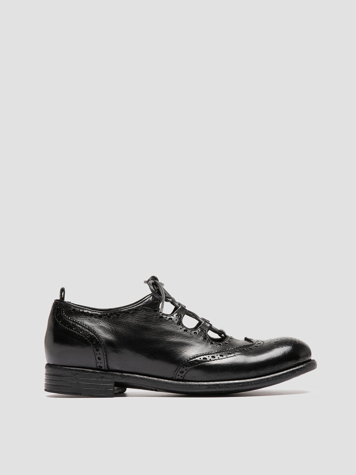 CALIXTE 079 - Black Leather Oxford Shoes Florsheim Kierland Plain Toe Oxfords